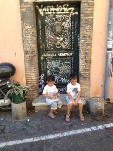 Boys in front of Doors